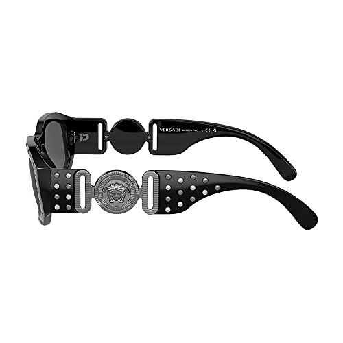 Versace Unisex Sunglasses Black Frame, Dark Grey Lenses, 53MM3