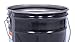 Vestil PAIL-STL-RI Steel Open Head Pail with Handle, 5 gallon Capacity, Black, Pack of 1