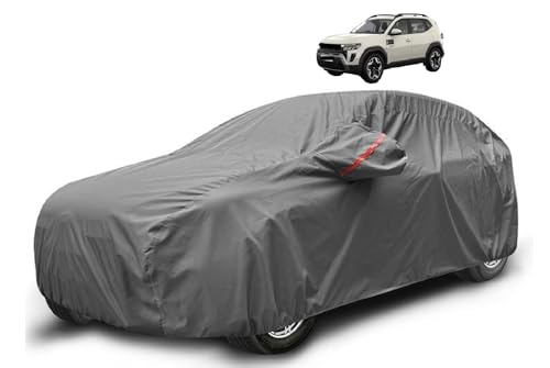 Image of Auto Hub Car Cover Compatible with Renault Duster (Model-2026-Till Date) with Mirror Pocket, Waterproof Layers, Duster Car Cover Waterproof - Taiwan Grey