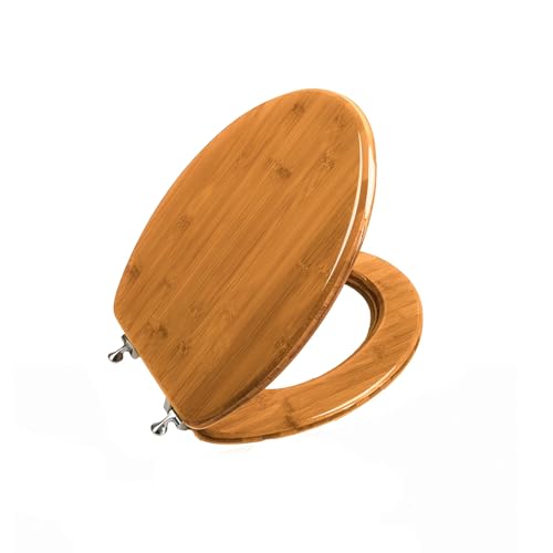Toilet Seat, Solid Wood, Bamboo, High Gloss Finis, PIKLiDS (Elongated)