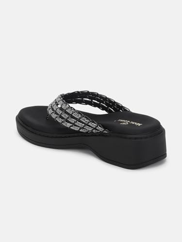 Image of Marc Loire Women's Embellished Slip-On Platform Heel Fashion Sandal for All Occasion