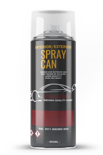 Xtremeauto Spray Paint Finish For Indoor And Outdoor Use Garden Cars Home Kitchen Bathroom Furniture Art Craft Bikes Radiators Metal Wood Plastic Glass UPVC Stone PVC RAL 3011 Brown red