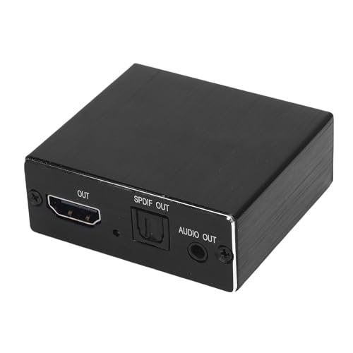 Denash HDMI Sound Extractor, 4K Audio Splitter Converter with Optical SPDIF & 3.5mm Output for Speaker, Amplifier, Headphone