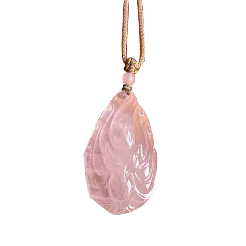 Collier renard à neuf queues en cristal rose naturel et jade véritable pour femme adepte de yoga