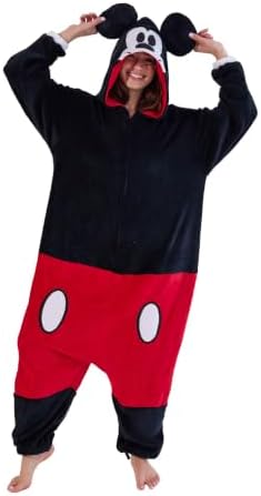 Disney Mickey Mouse Adult Long Sleeve Hooded Kigurumi Onesie Cost...