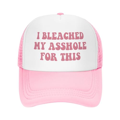 Image of You Find It Offensive? I Find It Funny Trucker Hats for Women Pink Men Funny Slogan Pink Hats for Men