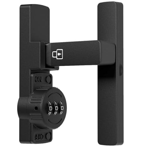 Aiyraa Schiebetür Schloss 90 Grad Türriegel mit Passwortsperre, Leuchtend & Sicher für Garten, Outdoor, Schuppentüren, Garagen, Schränke, Schubladen