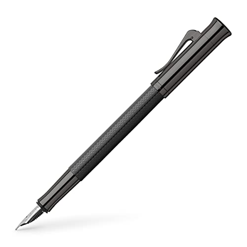 Graf Von Faber-Castell - Pluma Estilográfica Guilloche Black Edition Punta F Negro En Oferta Graf Von Faber-Castell 145311 Estilográfica Guilloche Black Edition, F