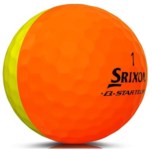 Srixon Q-Star Tour Divide Golf Balls (Brite Yellow/Orange, 3pk) 1 Sleeve 2024
