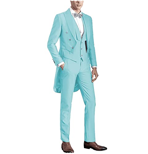 Men's 3 Pieces Suit Tuxedos Fit Jacket Party Waistcoat Blazer Set for Wedding2