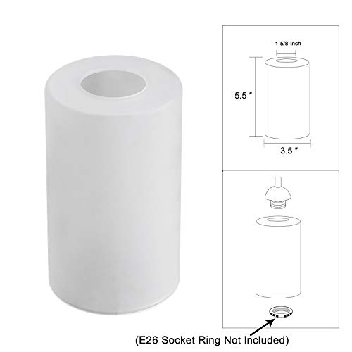 Eumyviv Clear Frosted Glass Lamp Shade, Accessory Glass Fixture Replacement Globe Or Lampshade With 1-5/8-Inch Fitter Opening (A00013) #TOP3