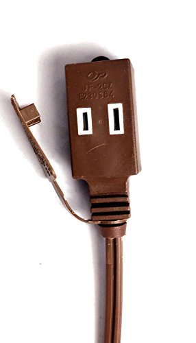 Powtech Ul Heavy Duty Household Extension Cord, 16 Gauge Power Cord With 3 Recepacle Cube Tap 125V, 13 Amps, 1625 W - 4 Ft Brown #TOP3