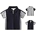 Toddler Boys 𝐏𝐨𝐥𝐨 Shirt Short Sleeve Cotton Tee, Patchwork Button Up Collared Shirt Summer Casual (Navy, 3-4 Years)