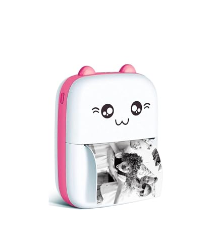 Image of Mini Bluetooth Thermal Printer, Portable Label Printer - Inkfree Printer for Android & iOS System, Black on White Thermal Printer