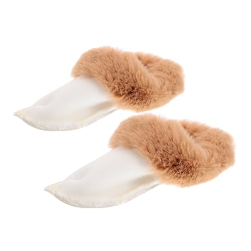 GALPADA 1 Par Forro De Zapatos De Felpa De Invierno Decoración Sombrero Llevado Peine De Diamantes De Imitación Forro De Zapatos De Jardín Apretones Hervidor De Agua De Polivinilo