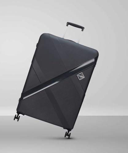 Image of American Tourister Kamiliant Cabin Luggage Polyproplyene Dual 4 Spinner Wheels Trolley Bag /Luggage,with 3 Years International Warranty 55 cm (Black)