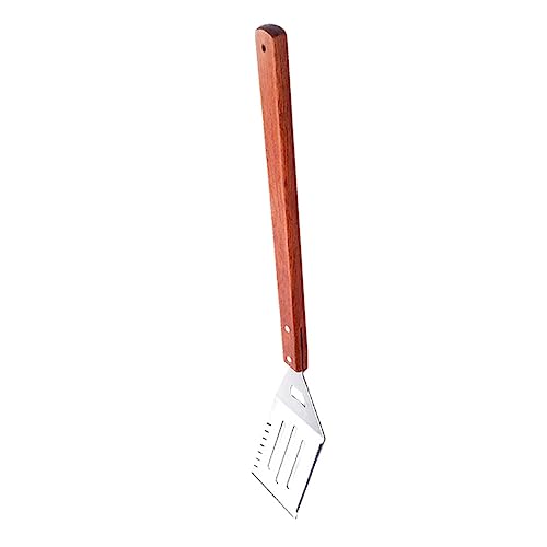 LAPYAPPE Spatule Barbecue Inox Avec Manche Bois Long Pelle Large Acier Inoxydable Pour Gril Poêle Et Viandes Grillées Ustensile De Cuisine Résistant Et Polyvalent