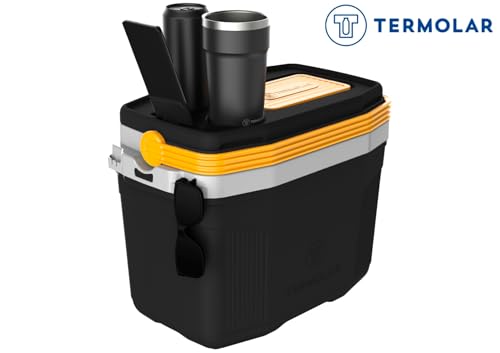 Caixa Térmica Cooler 20l Com Alça Praia Preto Camping