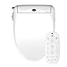 Smart Bidet Toilet Seat with Heated Seat, Electronic Bidet Seat with Wireless Remote/Side Panel/Various Washing Settings/Warm Water/Air Dryer and Nightlight