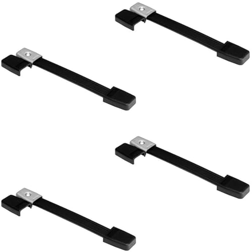 Image of PENN ELCOM Steel Strap Handle with Metal End Caps and Plastic Cover (19.68x2.75x0.85) Combo of 4 | DJ Cases & Suit Cases | Non-Slip, Strong & Comfortable | Black