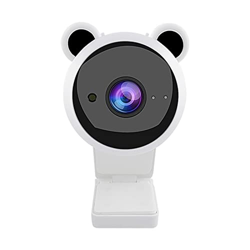 ウェブカメラ 1080P HD マイク付きウェブカメラ USB 2.0 コンピューターカメラプラグアンドプレイ ウェブカメラ(White webcam)