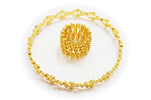 [SHAREKI] �����O����o���O�� �o���O�����烊���O �w�ւɂ��o���O���ɂ��Qway�Ŏg���� �t�@�b�V���������O �u���X���b�g �n���h���[�h �f�R�y�� AA�^�C�v�i5��j belt-ring-AA (�S�[���h)