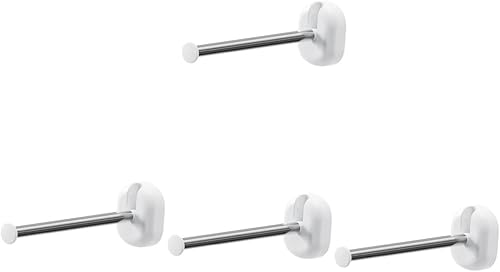 Miniatura 1 de Cabilock 4 ganchos de acero para estante de tela organizador de almacenamiento de ropa sin perforación balcón pared de acero inoxidable colgadores