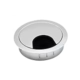 Przepusty na biurko, osłona otworu na biurko, 60mm Metal Threading Cover Cable Desk Grommet With Brush Opening Desk Surface Port Hole Covers For Wire Organizer 1PCS(Ancient red)