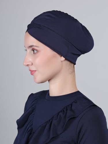 Image of Women 3 Piece Modest Muslim Swimwear Islamic Ruffle Full Coverage Long Sleeve Removable Chest Pads Swim Hijab Cap Swimming Costume Burkini Swimsuit