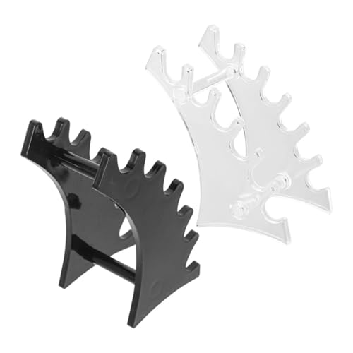 NIYANGLE 2piezas Organizador De Brochas De Maquillaje Soportes De Plástico Ranuras Expositor Horizontal para Bolígrafos