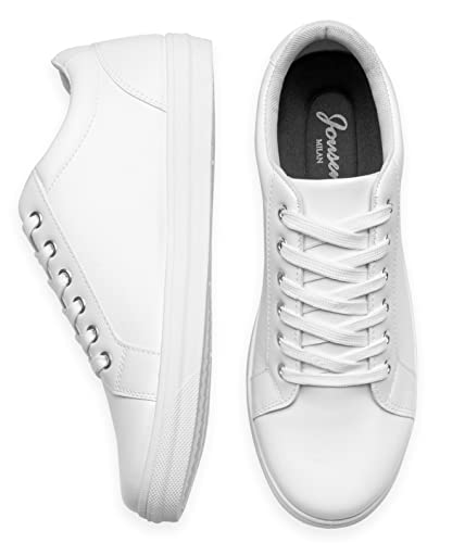 Image of Jousen Mens Sneakers White Mens Casual Shoes Soft Breathable Fashion Sneakers for Mens