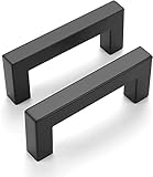 Black Drawer Pulls, OYX 25 Pack 3in Matte Black Cabinet Pulls Stainless Steel Black Pulls Cabinet Handles 3 inch Hole Center 5 inch Length Matte Black Cabinet Pulls Kitchen Cabinet Handles…
