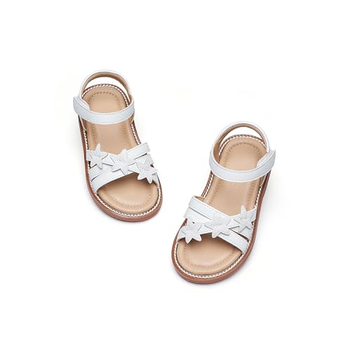 Image of Flaryzone Girls Sandals Open Toe Summer Flats Dress Sandals Shoes Toddler /Little Kid