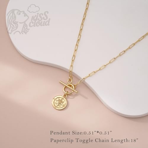 Image of Gold Silver Necklace for Women, Dainty Cubic Zirconia Pendant