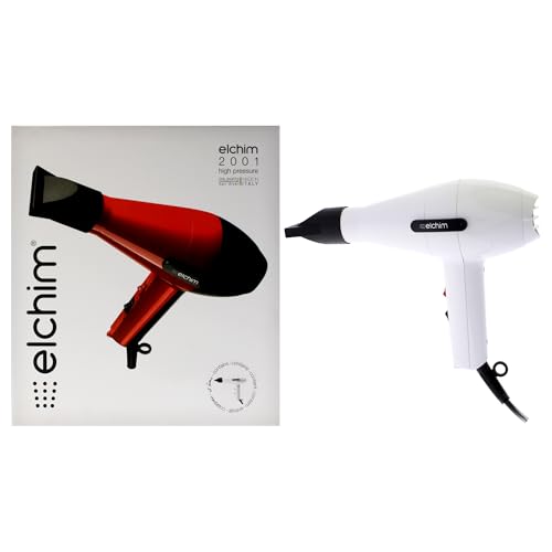 Elchim 2001 High Pressure Hair Dryer - white , 1 Count (Pack of 1)