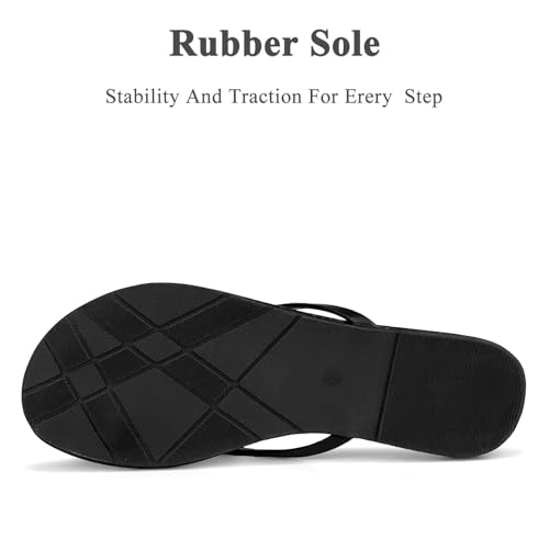 Image of Cheval Flat Leather Flip Flops for Women, Comfortable Dressy Thong Sandals 2026 Summer and Spring Vacation Essentials, Chanclas Para Mujer
