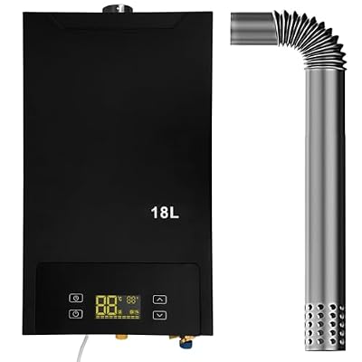 18L Tankless Water Heater Propane, on-Demand Instant Hot Propane Gas Water Heater 4.74GPM, Constant Propane Water Heater with Fahrenheit Digital Display, 110V-120V 3.6kW Multi-Protection 68000 BTU