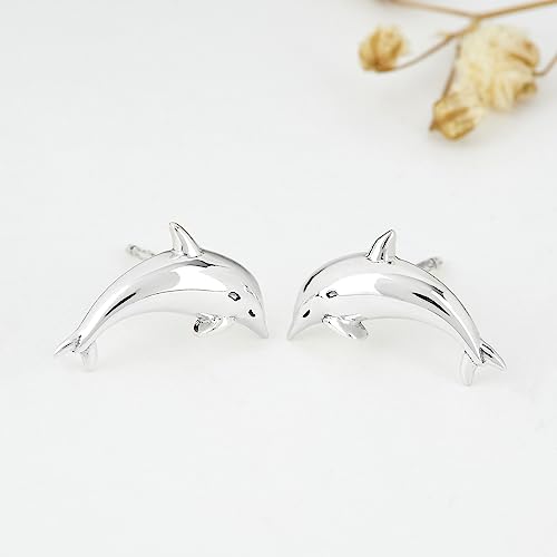 Boma Jewelry Sterling Silver Dolphin Stud Earrings3