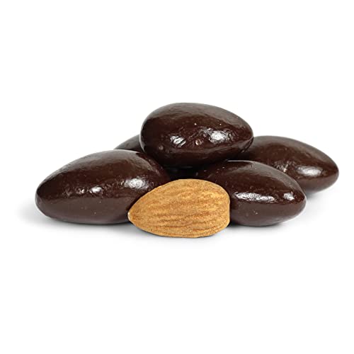 Organic Dark Chocolate Covered Almonds By Its Delish, 3 Lbs Jumbo Container | Gourmet Organic Dark Chocolate Almonds, Healthy Snacks Chocolate Fruit, Usa Made, Vegan, Kosher #TOP3