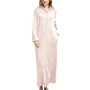 Generisch 2026 Peignoir Femme Pyjamas Flanelle Épais Long Manteau Homewear Pyjamas Dames (M)