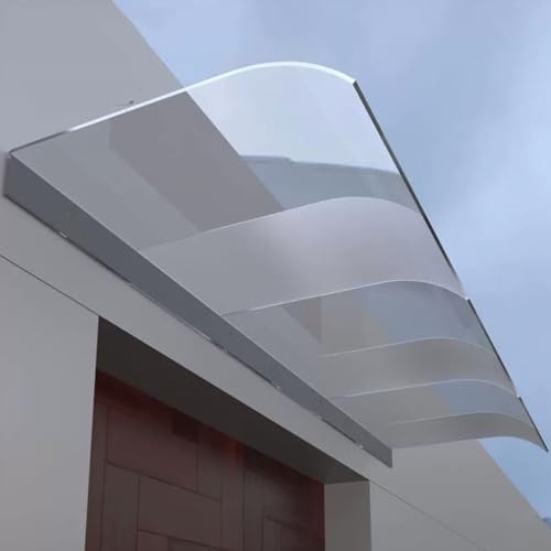 Toldo para Puerta De Entrada,Toldo para Exterior,Toldo De Porche Curvo Semiesmerilado,Cubierta De Policarbonato De 3,5mm,Toldo De Jardín para Patio Marquesinas Exterior (50x60cm/20x24in,A)