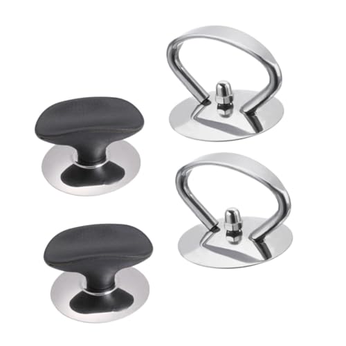 PRETYZOOM 4個 ユニバーサル耐熱鍋蓋取っ手 防止設計 多用途ポットカバー交換用ノブ フライパン 蒸し器 スープ鍋対応