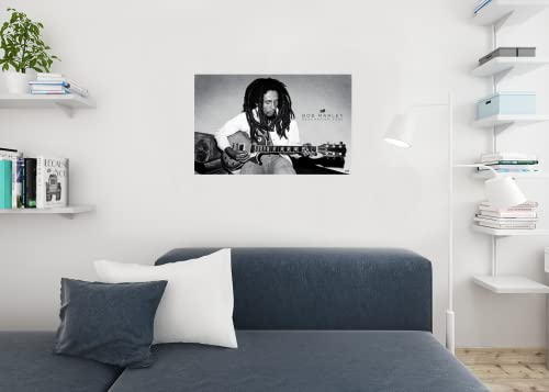 Pyramid America Bob Marley Redemption Song Acoustic Guitar Jamaican Reggae Singer Songwriter Musician Cool Wall Decor Art Print Poster 36X24 #TOP3