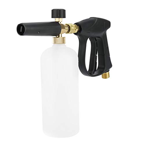 FreeTec Snow Foam Gun Pressure Washer for Car Washing - Snow Foam Cannon with Adjustable Pressure and 5 Nozzle Tips