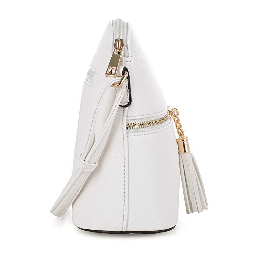 Image of SG SUGU Lunar Lightweight Medium Dome Crossbody Bag Shoulder Bag with Tassel | Zipper Pocket | Adjustable Strap