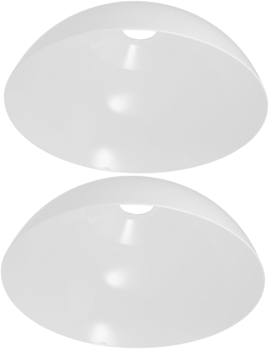 Angoily 2Pcs Acrylic Pendant Light Covers Modern White Lampshade for Ceiling Lamp Simple Lampshade Decor Replacement Hanging Lamp Shades for Home Living Room