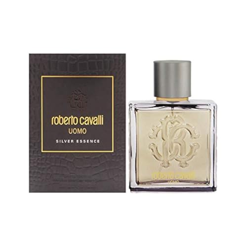 Roberto Cavalli Uomo Silver Essence Eau De Toilette Spray, 100 ml