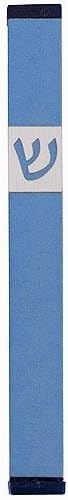 Baltinester Agayof Large and Edgy Mezuzah with Shin 0.6" x 6" / 1.5 x 14 cm - Teal