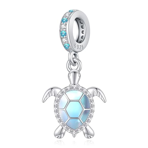 Charm de tortuga de plata para el Día de la Madre compatible con pulsera Pandora