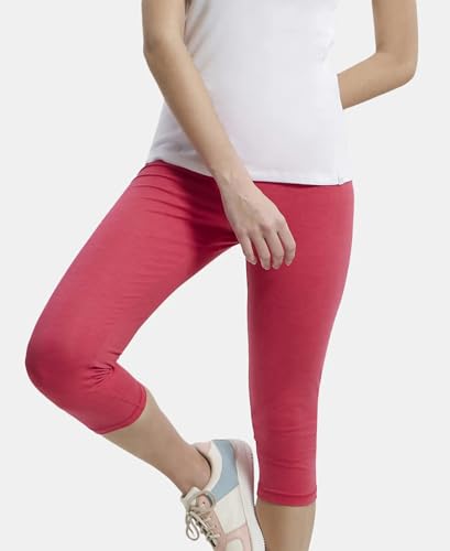 Image of Jockey Women's Slim Fit Capri (1391 Ruby Marl XL)